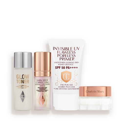 KIT ZUR KORREKTUR VON PIGMENTFLECKEN – SCHUTZ, FEUCHTIGKEIT & GLOW – Hautpflege-Set